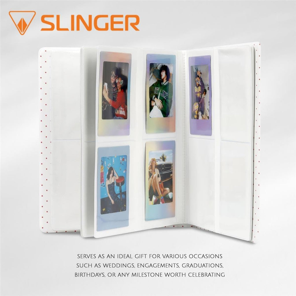 Instax Fujifilm Instax Mini Instant Camera Film: 100 Shoots Total, (10 Sheets x 10) Bundle with Slinger 64 Pocket Mini Instax Photo Album - Capture Memories Anytime, Anywhere