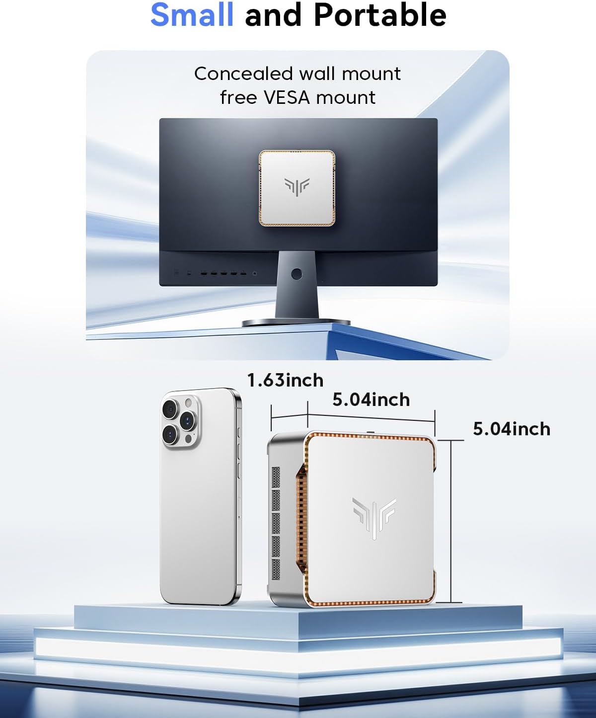 KAMRUI Pinova P2 Mini PC 16GB RAM 512GB SSD, AMD Ryzen 4300U 28W(Beats 10110U/3500U/N95,Up to 3.7GHz) Mini Computers,Triple 4K Display/HDMI+DP+Type-C/WiFi/BT for Home/Business Mini Desktop Computers