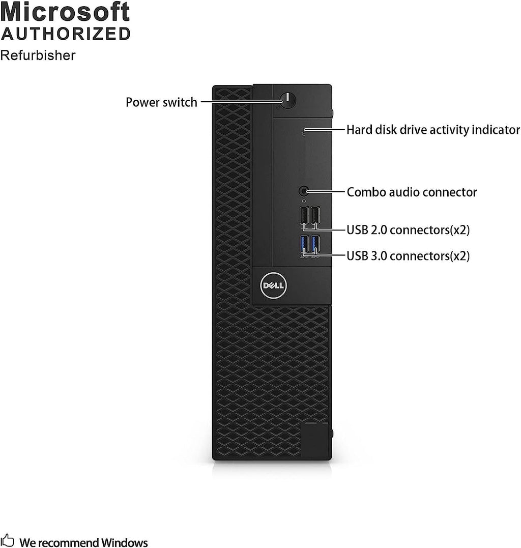 Dell OptiPlex 3050 Small Form Factor Desktop Computer, Intel Core i5-7500, 8GB DDR4, 256GB Solid State Drive, Windows 11 Pro (Renewed)