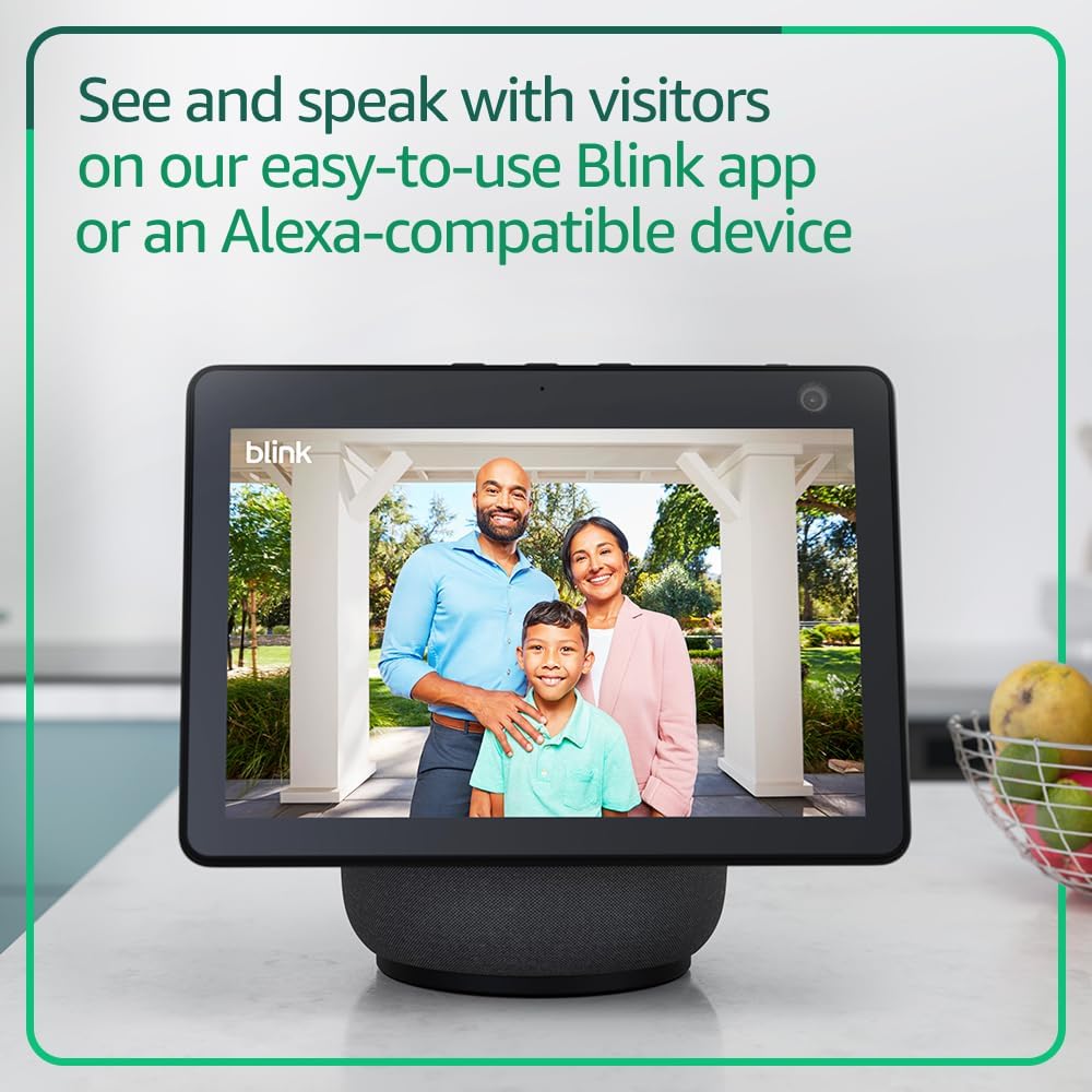 Blink Video Doorbell + Outdoor 4 – Wireless smart security cameras, head-to-toe HD view, two-year battery life. Sync Module Core included – 3 camera system + Video Doorbell