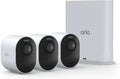 Arlo Ultra (3rd Gen - 2025 Release) 4K Security Camera + SmartHub, Battery Power, Emergency Response, AI Summary, 1-Month Trial of Secure Plan, 180° Field of View, 3 Cam, White, Motion Alert