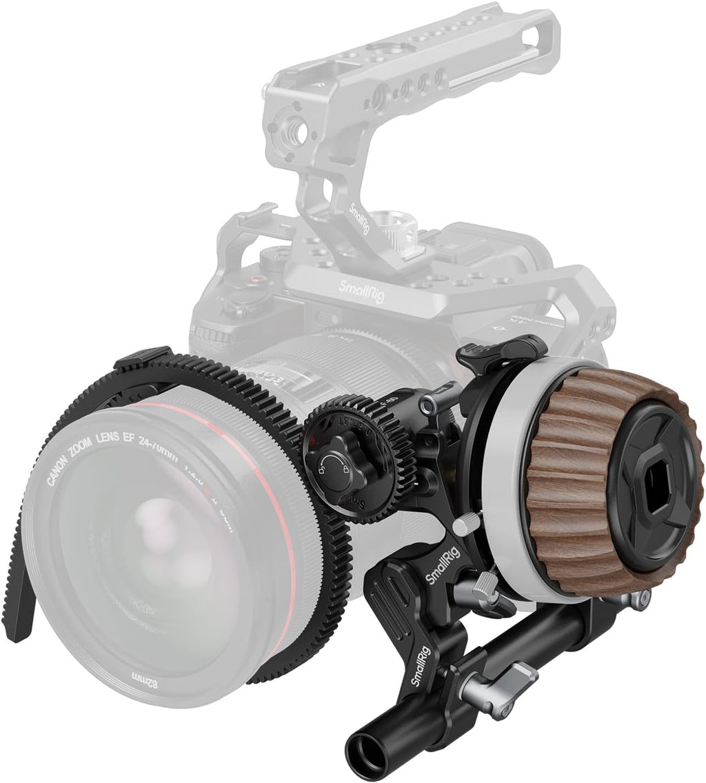 SmallRig F60 Modular Follow Focus with A/B Stops, Allows Wide-Range (0.6kgf-1.8kgf) Stepless Damping Adjustment, with 15mm Rod Clamp and Snap-on Gear Ring Belt for DLSRs and Mirrorless Camera