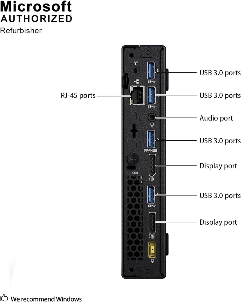 Lenovo Think Center M700 Tiny Desktop PC, Intel Quad Core I5-6500T 2.5GHz up to 3.1G, 8G, 240G SSD, WiFi, BT 4.0, HDMI, USB 3.0, DP Port, W10P64 (Renewed)