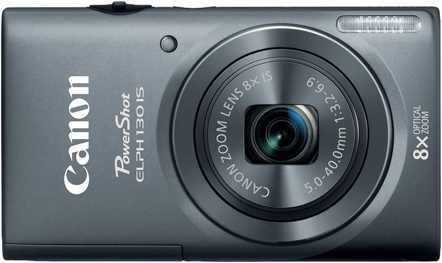 Canon PowerShot ELPH 130 IS 16.0 MP Digital Camera with 8x Optical Zoom 28mm Wide-Angle Lens and 720p HD Video Recording (Gray) (OLD MODEL)