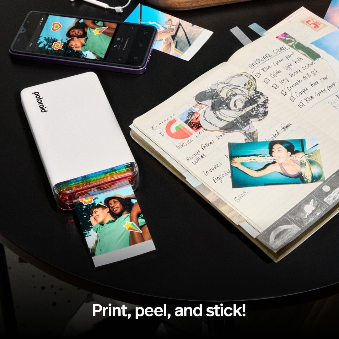 Polaroid Hi-Print - 2nd Generation Bluetooth Connected 2x3 Pocket Photo Dye-Sub Printer - White Printer Only (9128)