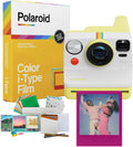 Polaroid Now Generation 3 Analog Instant Camera with Tripod Mount and Two-Lens Autofocus System (Yellow) Bundle with Color Film and Film Kit (3 Items)