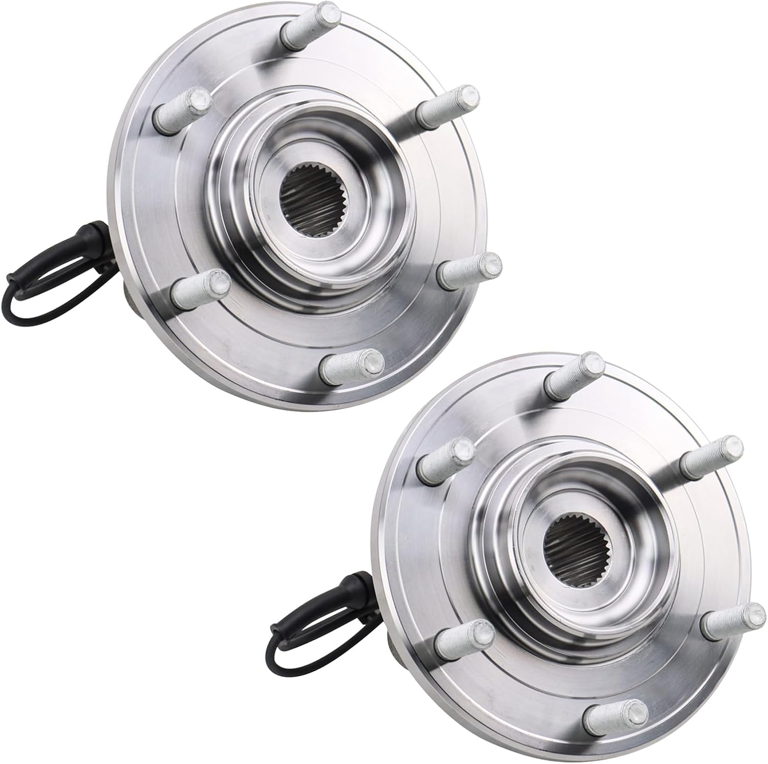 TRQ Front Left and Right Wheel Bearing and Hub Assembly Set 2 Piece Compatible with 08-10 Infiniti QX56 08-11 Nissan Armada 08-11 Titan 2012 Armada to 11-30-11 2012 Titan to 12-31-11