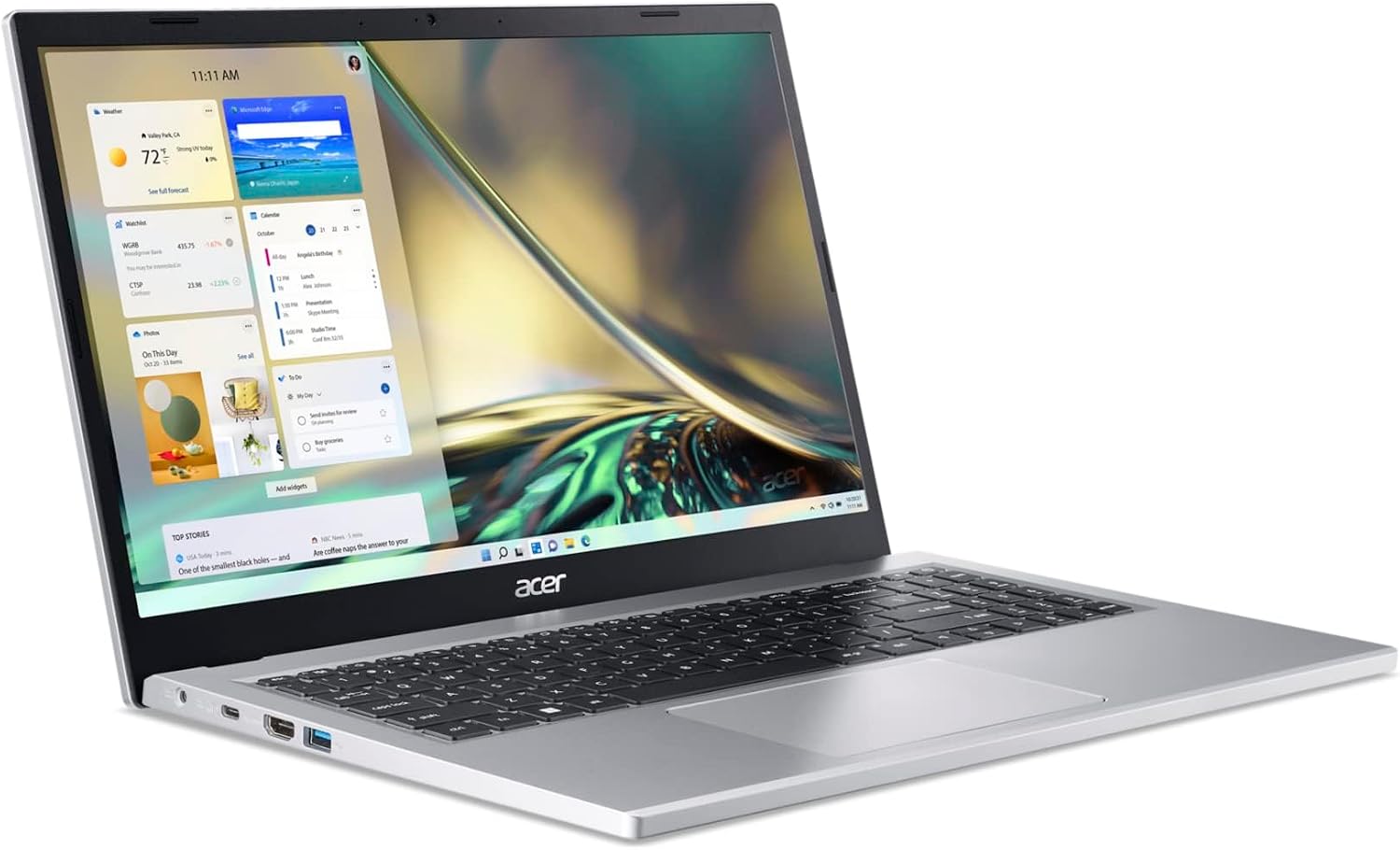 acer Aspire 3 A315-24P-R7VH Slim Laptop | 15.6' Full HD | AMD Ryzen 3 7320U Quad-Core | AMD Radeon Graphics | 8GB LPDDR5 | 128GB NVMe SSD | Wi-Fi 6 | Windows 11 Home