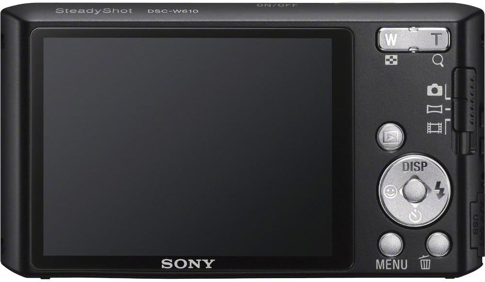 Sony Cyber-shot DSC-W610 14.1 MP Digital Camera with 4x Optical Zoom and 2.7-Inch LCD (Black) (2012 Model)