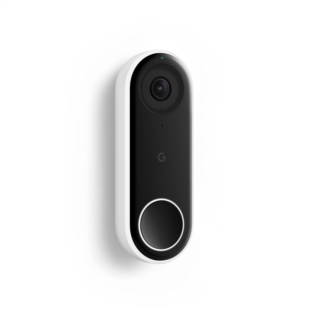 Google Nest Doorbell (Wired) - Formerly Nest Hello - Video Doorbell with 24/7 Streaming - Smart Doorbell Camera for Home with HDR Video, HD Talk and Listen, Night Vision, and Person Alerts