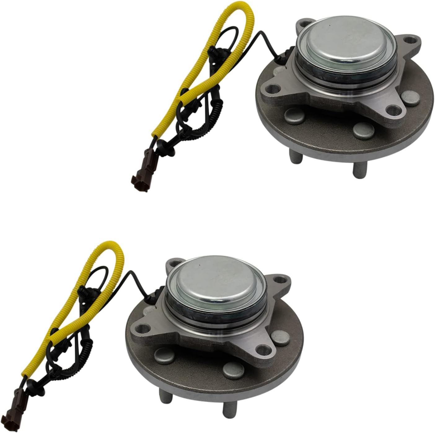 TRQ Front Left and Right Wheel Bearing and Hub Assembly Set 2 Piece Compatible with 18-20 Ford Expedition F-150 18-20 Lincoln Navigator RWD Models