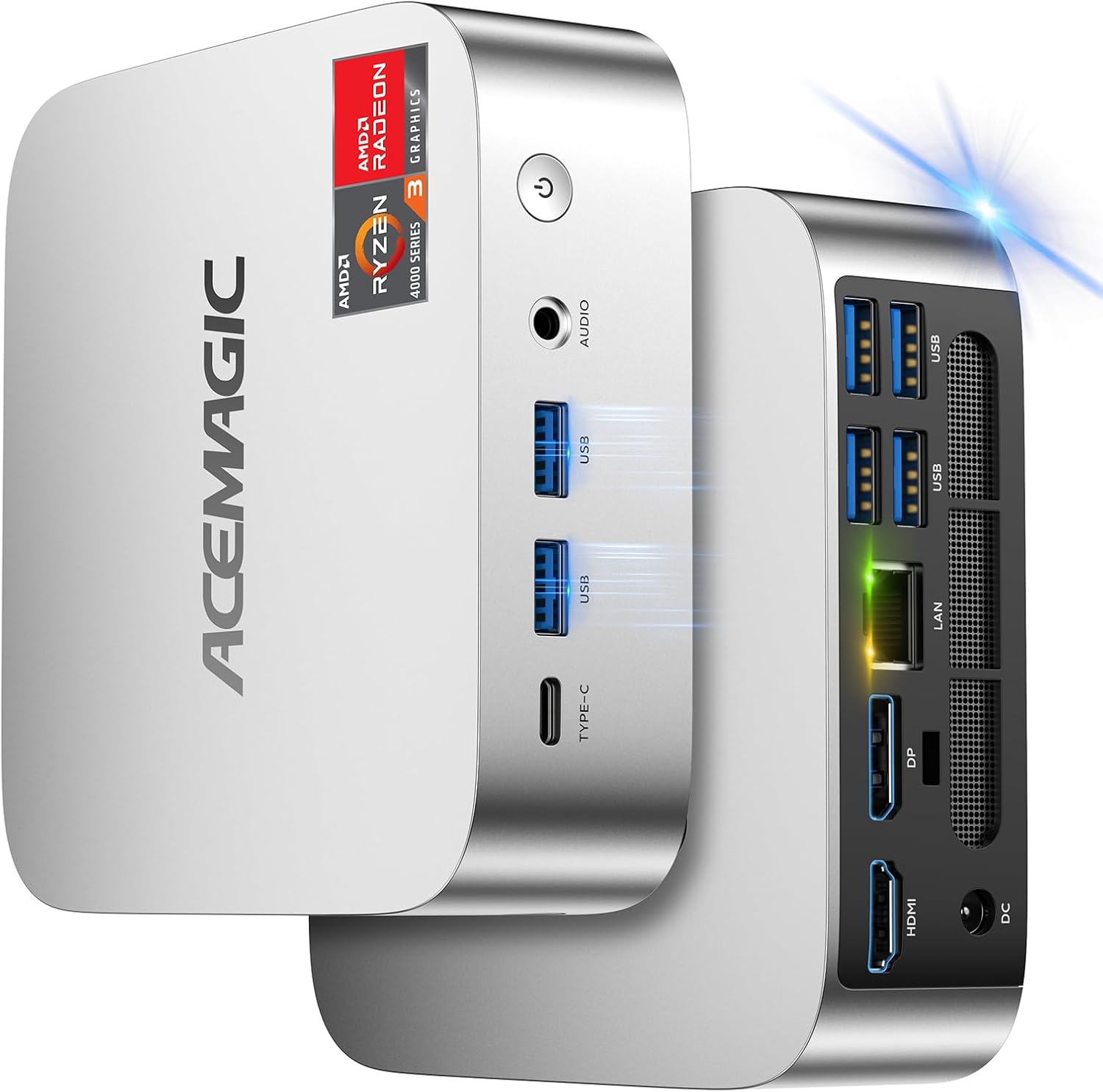 ACEMAGIC Mini PC R2544 -Beat 4300U/3300U, 16GB DDR4 1TB SSD Mini Computers, 28W MAX Small Desktop 4K Triple Display/WiFi/VESA for Home Office Business Education, Preinstalled WIN11 Pro