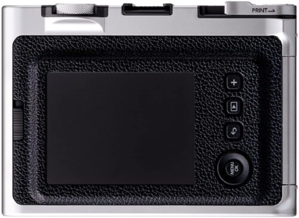 FUJIFILM INSTAX MINI EVO Hybrid Instant Camera | Black Bundle with Instax Mini Film | 20 Exposures + 64GB Micro SD Card + Mini Album, Borders, Stickers & Clips + Cleaning Cloth (5 Items)