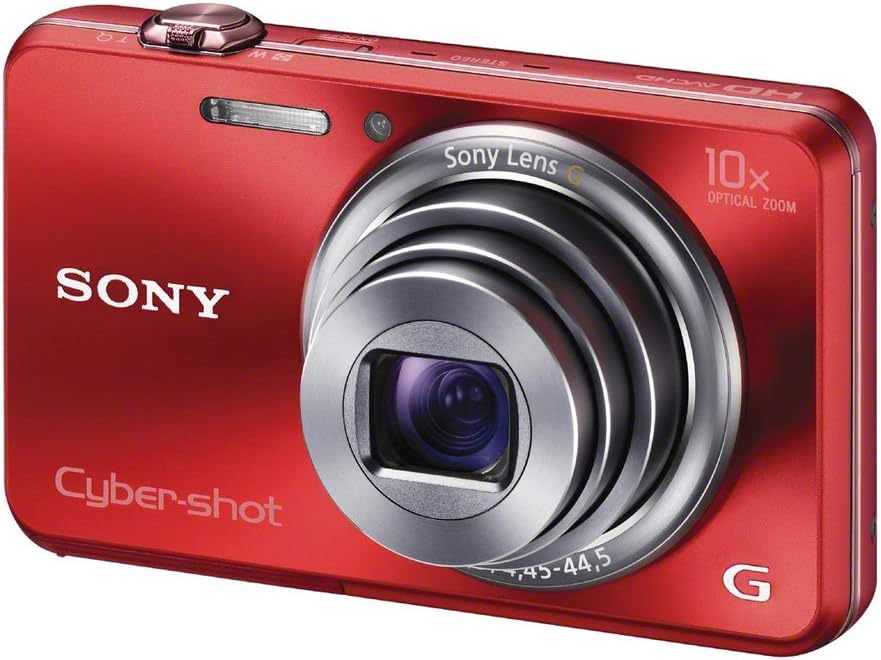 Sony Cyber-shot DSC-WX150 18.2 MP Exmor R CMOS Digital Camera with 10x Optical Zoom and 3.0-inch LCD (Red) (2012 Model)