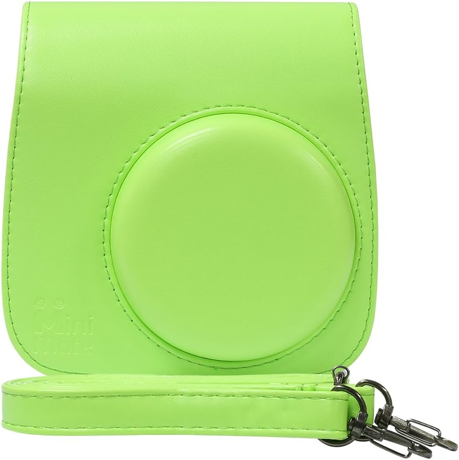 Fuji Instax Mini 9 Instant Camera Lime Green with Custom Case + Film Value Pack (50 Sheets) Flamingo Designer Photo Album for Fuji instax Mini 9 Photos