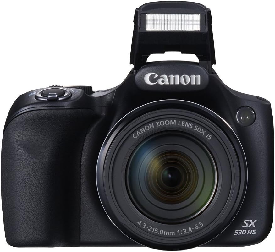 Canon PowerShot SX530 HS 16.0 MP CMOS Digital Camera with 50x Optical is Zoom (24-1200mm), Built-in WiFi, 3-Inch LCD and 1080P Full HD Video (Black) (Renewed)