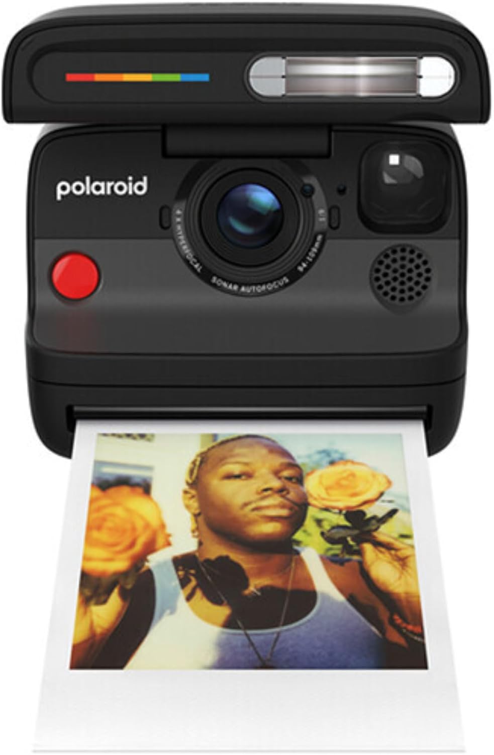 Polaroid Flip Instant Camera with Sonar Autofocus and Retro Design (Black)