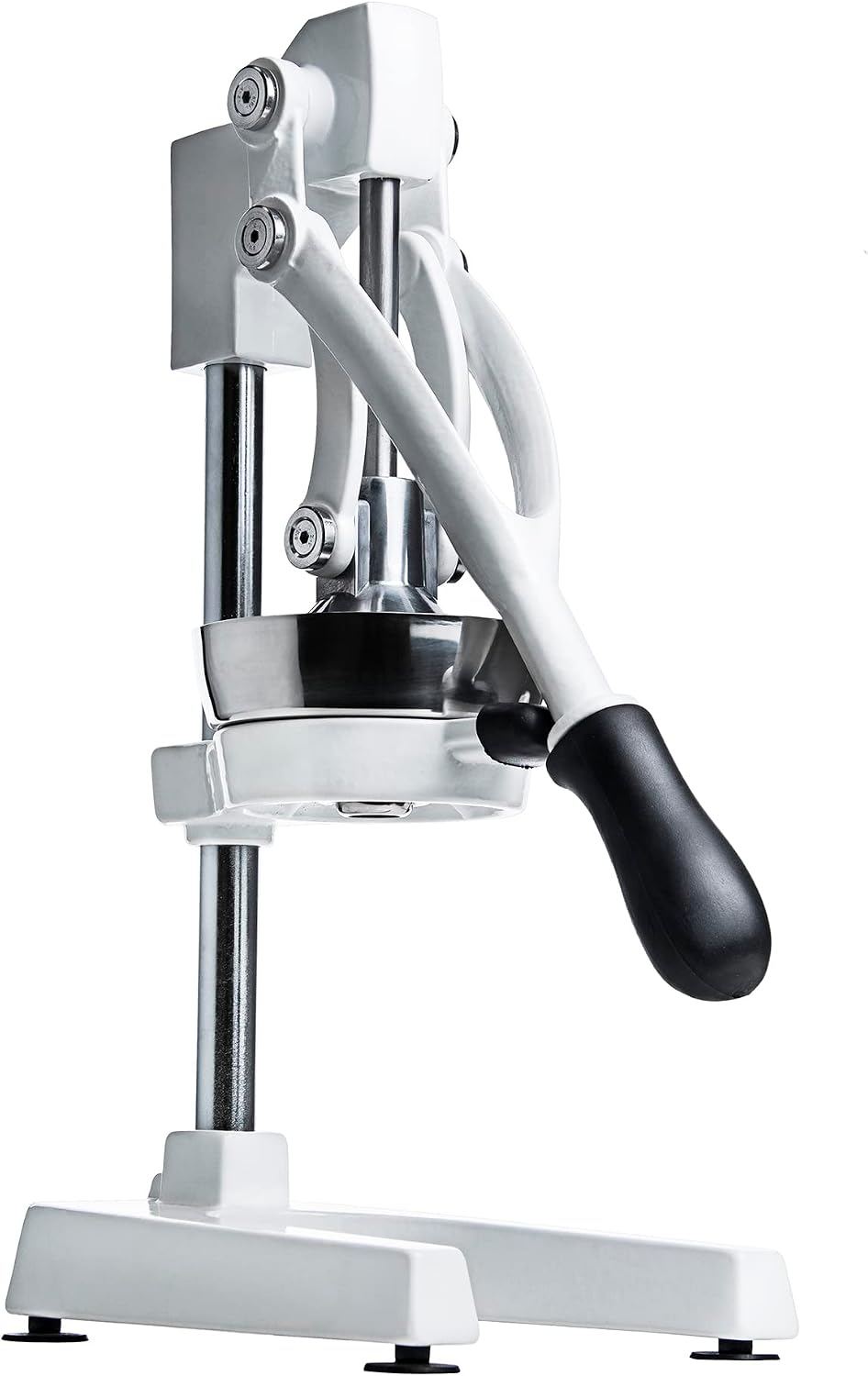 SANA Commercial Citrus Press Heavy-Duty Manual Press Juicer For All Types of Citrus, Max Extraction | Orange, Lemon, Lime, and Pomegranate Squeezer | 15 Year Warranty | White