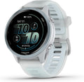 Garmin® Forerunner® 570, 42mm, Advanced GPS Running and Triathlon Smartwatch, AMOLED Display, Training and Recovery Features, Cloud Blue Aluminum with Translucent Whitestone/Band