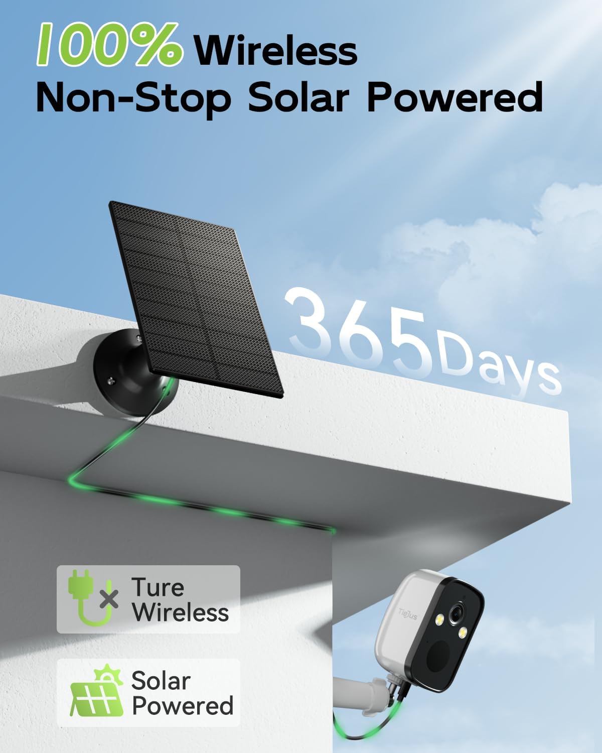 2K 5G Security Cameras Wireless Outdoor, 4-Pack Solar-Powered Camera for Home with Full Color Night Vision, PIR Detection, IP66/Alexa/2 Way Talk, No Subscription, 5G/2.4GHz WiFi