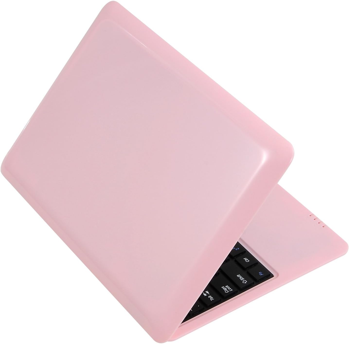 2025 Version 10.1 Inch Portable 8GB Computer Laptop PC Quad Core Android 6.0 Mini Netbook Slim and Lightweight Notebook YouTube Player Flash (Pink)
