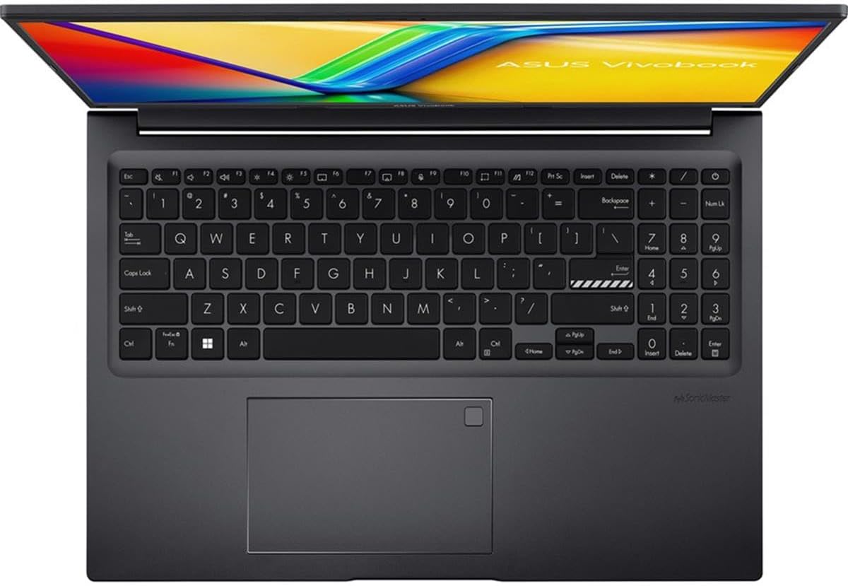 ASUS VivoBook 16 Laptop, 16' WUXGA (1920 x 1200) 16:10Display, AMD Ryzen 7 7730U CPU, AMD Radeon™ Graphics, 8GB RAM, 1TB SSD, Fingerprint Sensor, Windows 11 Home, Indie Black, M1605YA-ES74