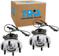TRQ Front Driver and Passenger Side Wheel Bearing and Hub Assembly Set 2 Piece Compatible with 2016-2019 Nissan Titan XD Rear Wheel Drive