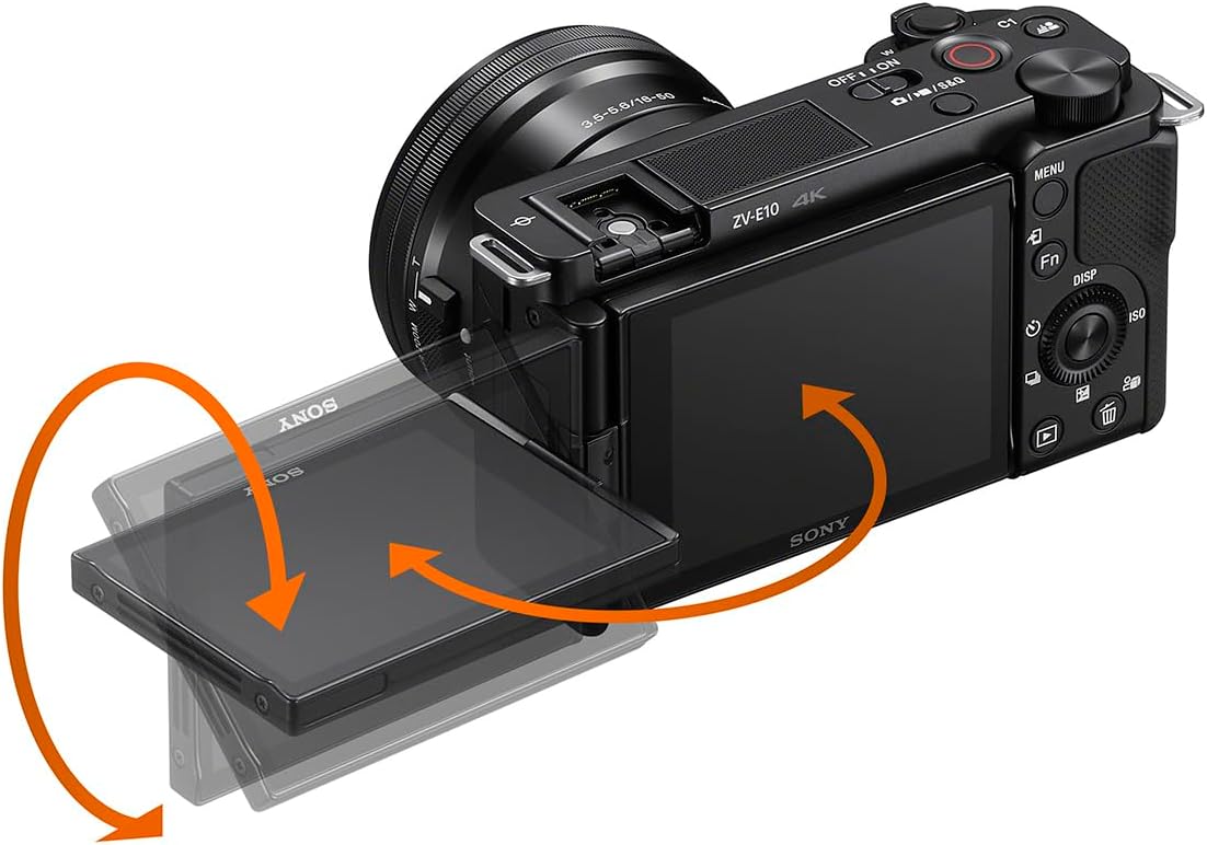Sony Alpha ZV-E10 - APS-C Interchangeable Lens Mirrorless Vlog Camera - Black