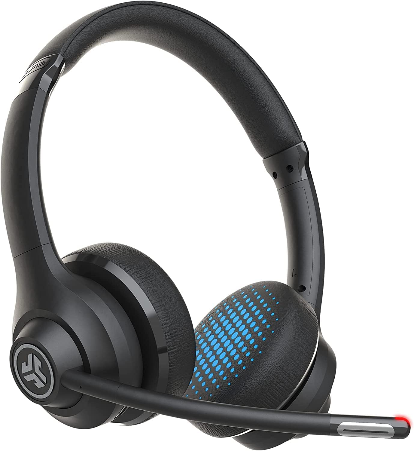 JLab Go Work Wireless Headsets with Microphone, 45+ Playtime PC Bluetooth Headset and Multipoint Connect to Laptop Computer and Mobile, Wired or Wireless Headphones with Microphone (16 Pack)
