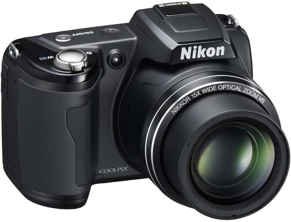 Nikon COOLPIX L110 Digital Camera with 12.1 MP Sensor, 15x Optical Zoom Lens, HDMI Output, and 5-Way VR Image Stabilization System (Black, Renewed)