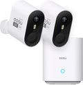 aosu Security Cameras Wireless Outdoor Home System, True 2K HD Night Vision, No Subscription Required, Long Battery Life, 166° Wide View, Spotlight & Siren Alarm, Motion Alert, Support 2.4 & 5GHz WiFi