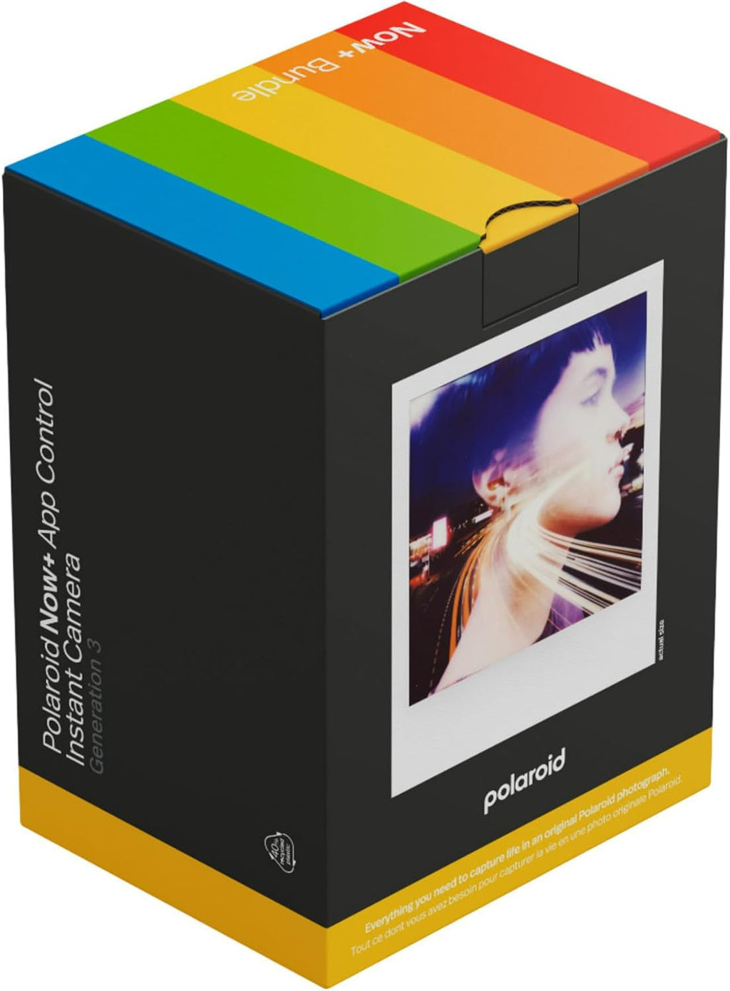 Polaroid Now+ Gen 3 Instant Camera, Black + Color Film Bundle (8 Photos)