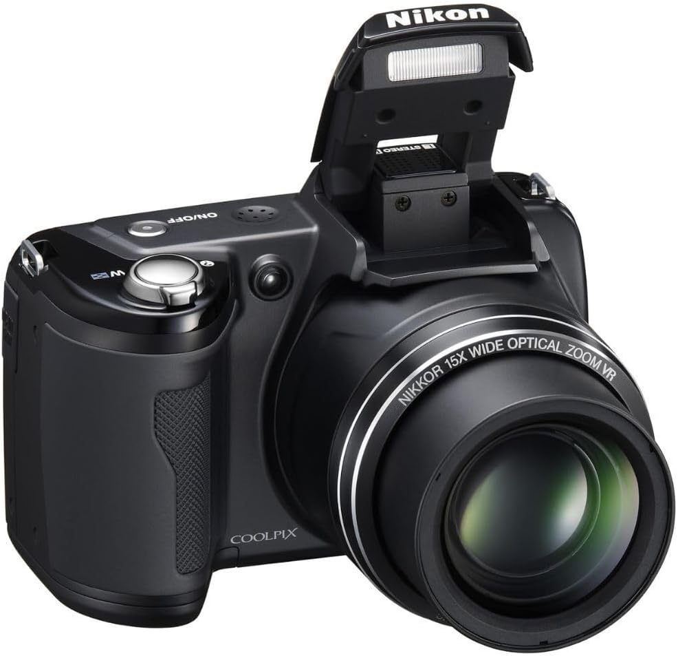Nikon COOLPIX L110 Digital Camera with 12.1 MP Sensor, 15x Optical Zoom Lens, HDMI Output, and 5-Way VR Image Stabilization System (Black, Renewed)