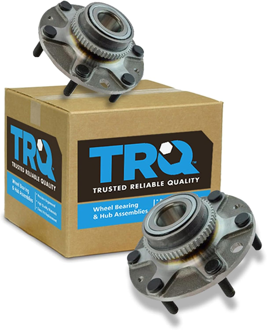 TRQ Rear Left and Right Wheel Bearing and Hub Assembly Set 2 Piece Compatible with 2006-2012 Kia Sedona 2014 Sedona 2007-2008 Hyundai Entourage