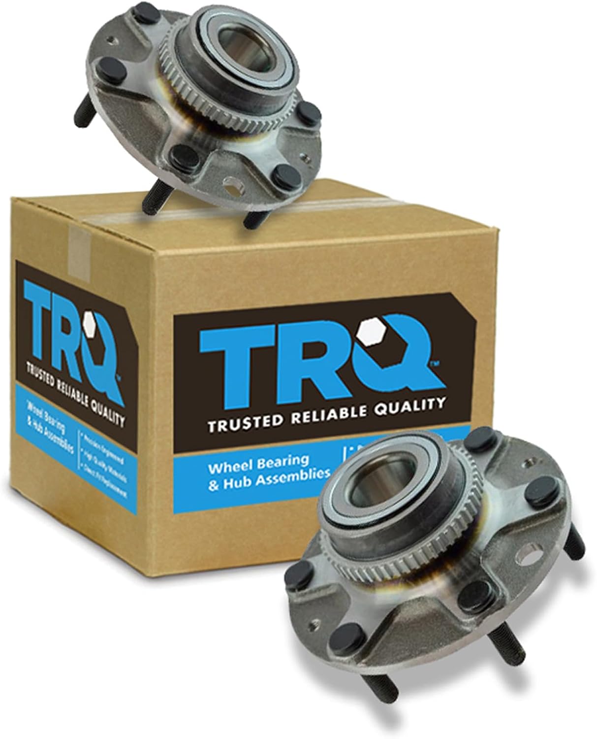 TRQ Rear Left and Right Wheel Bearing and Hub Assembly Set 2 Piece Compatible with 2006-2012 Kia Sedona 2014 Sedona 2007-2008 Hyundai Entourage