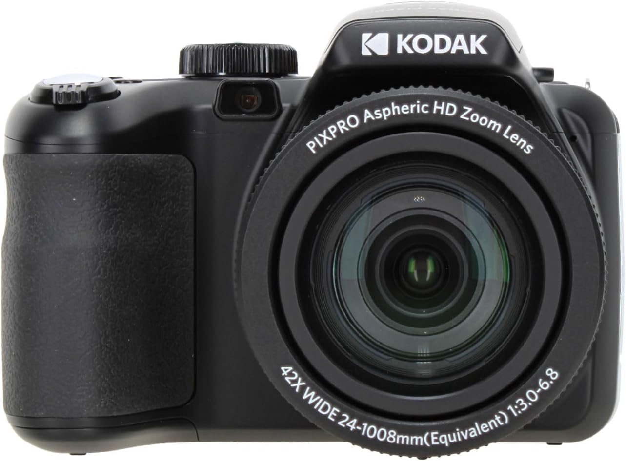 Kodak PIXPRO AZ425 20MP Vlogging Digital Camera (Black) 42X Optical Zoom, 24mm Wide Angle Lens Bundle with 32GB Memory Card + Vlogger Tripod + Bag + More Vlog Accessories