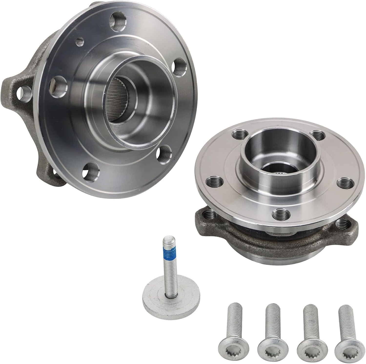 TRQ 2 Piece Wheel Bearing & Hub Assembly Set Compatible with 2019 Volvo S60 2017-2019 S90 V60 2018-2019 V90 V90 Cross Country XC60 2016-2019 XC90