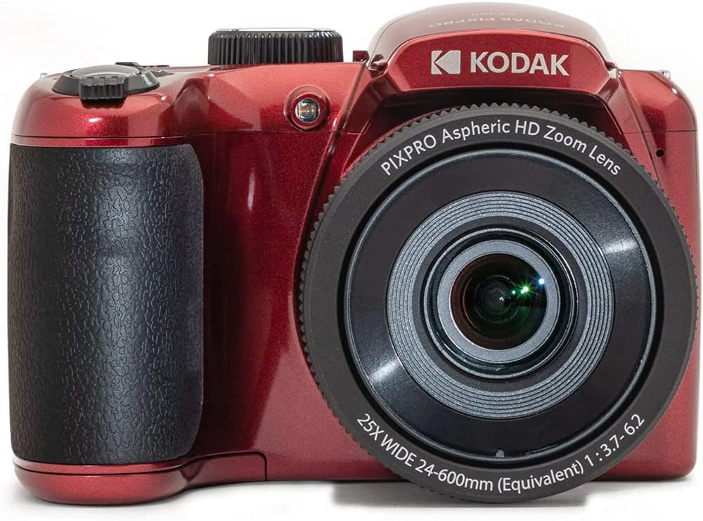 Kodak AZ255-RD PIXPRO Astro Zoom 16MP Digital Camera 25X Optical Zoom Red Bundle with Lexar 32GB High-Performance 800x UHS-I SDHC Memory Card Blue Series
