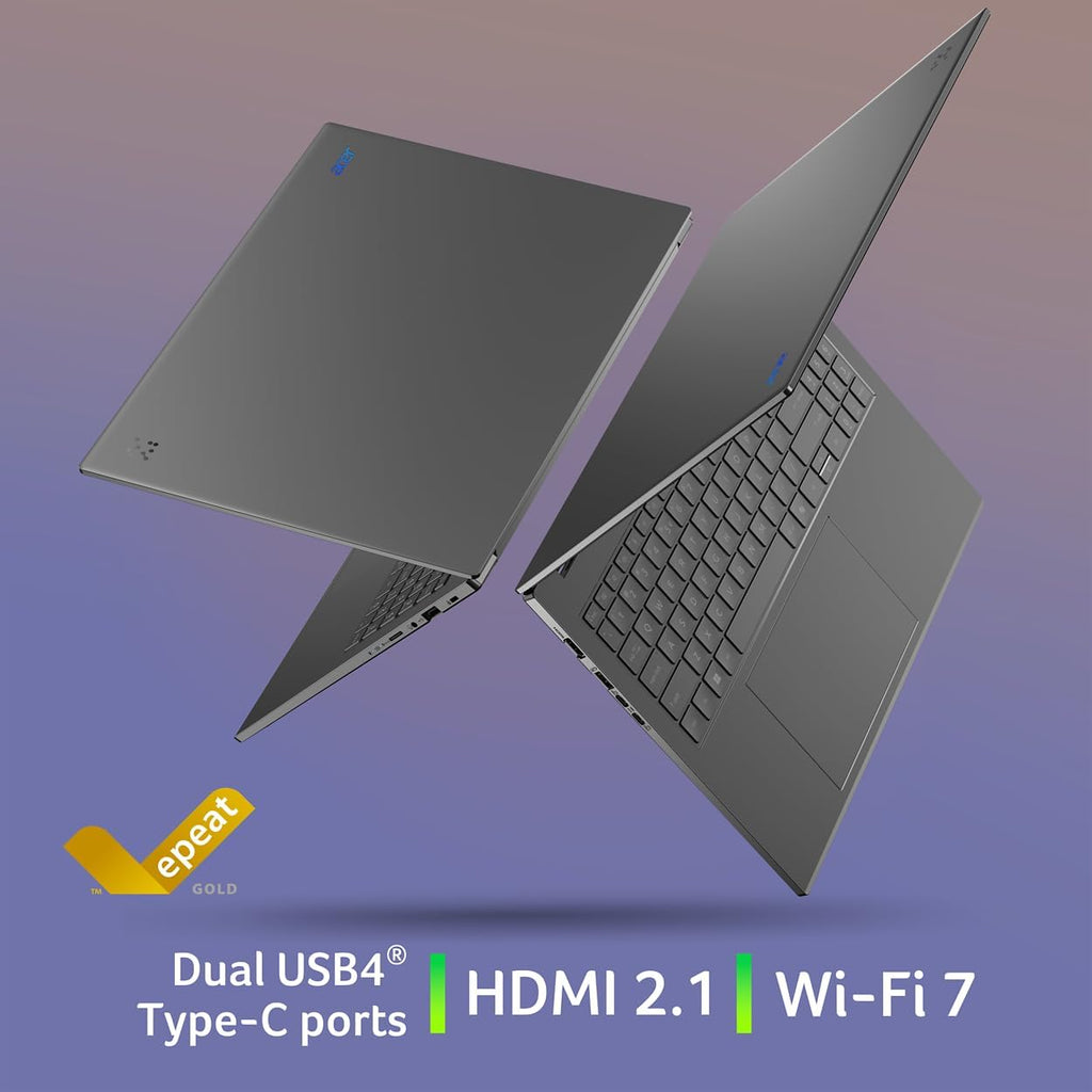 Acer Aspire 16 AI Copilot+ PC | 16' WUXGA 120Hz 100% sRGB Display | Snapdragon X | NPU: 45 Tops - GPU: Up to 1.7 TFLOPs | 16GB LPDDR5X | 512GB PCIe Gen 4 SSD | Wi-Fi 7 | A16-11M-X0LW