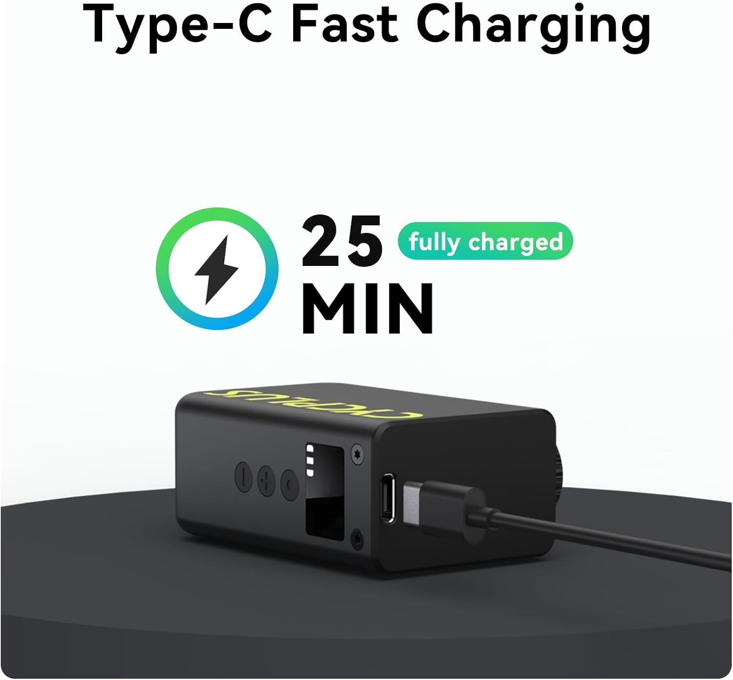 CYCPLUS AS2 Ultra Tiny Bicycle Pump with Gauge, Max 120 PSI Electric Mini Pump, Auto Stop, with Presta and Schrader Valve for E-Bike, MTB, and Road Bike Magnesium Alloy Casing (90g)