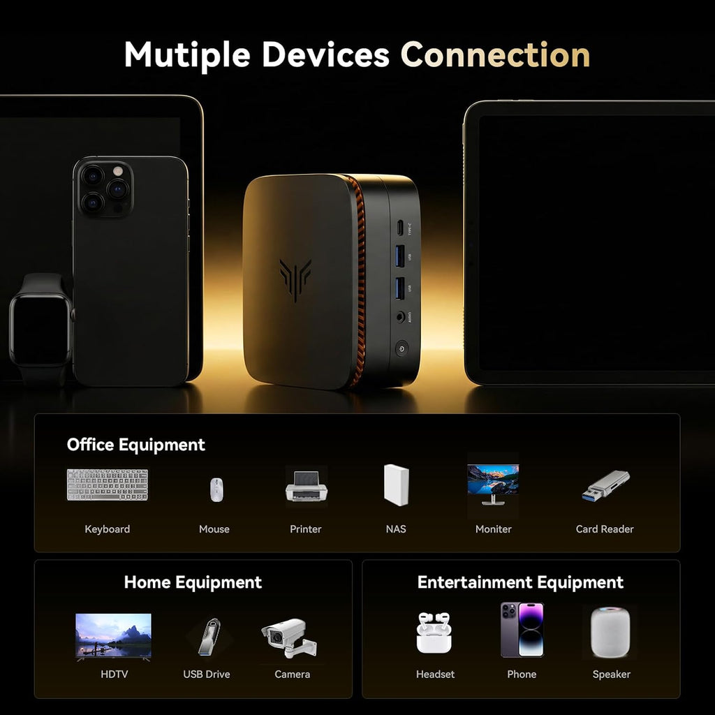 KAMRUI Pinova P1 Mini PC Windows 11 pro, AMD Ryzen R2544 Mini Computer (Beats 4300U/10110U, Up to 3.7GHz), 16GB DDR4 RAM 512GB M.2 SSD, Triple 4K Display, WiFi/BT/for Business Home Office Mini PC