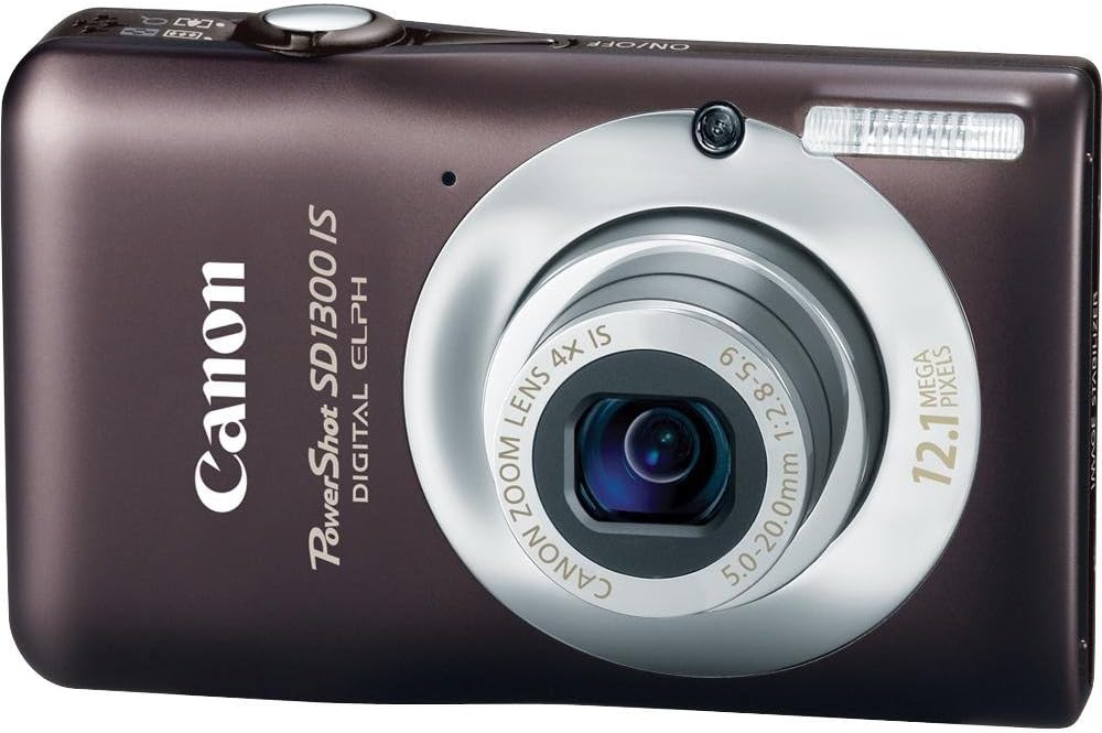 Canon PowerShot SD1300IS 12 MP Digital Camera with 4x Wide Angle Optical Image Stabilized Zoom and 2.7-Inch LCD (Brown)