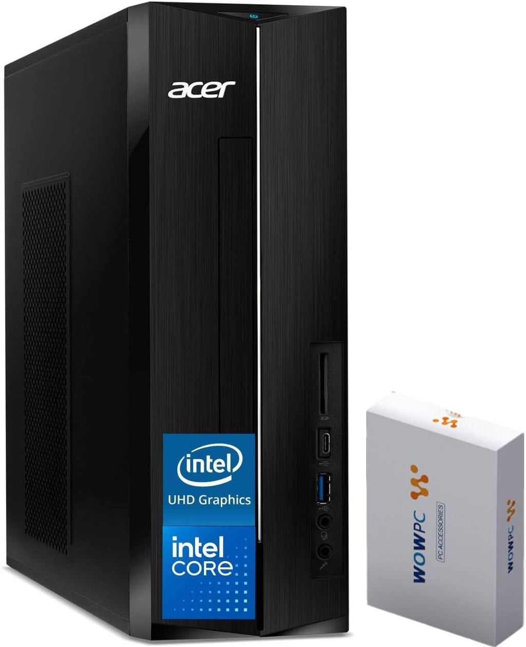 Acer 2025 Aspire Desktop, 16GB RAM, 256GB PCIe SSD + 1TB HDD, Intel Processor, Ultra-Quiet Design, SD Card Reader, Dual 4K Monitor Support, USB-C, Wired Keyboard and Mouse, Windows 11