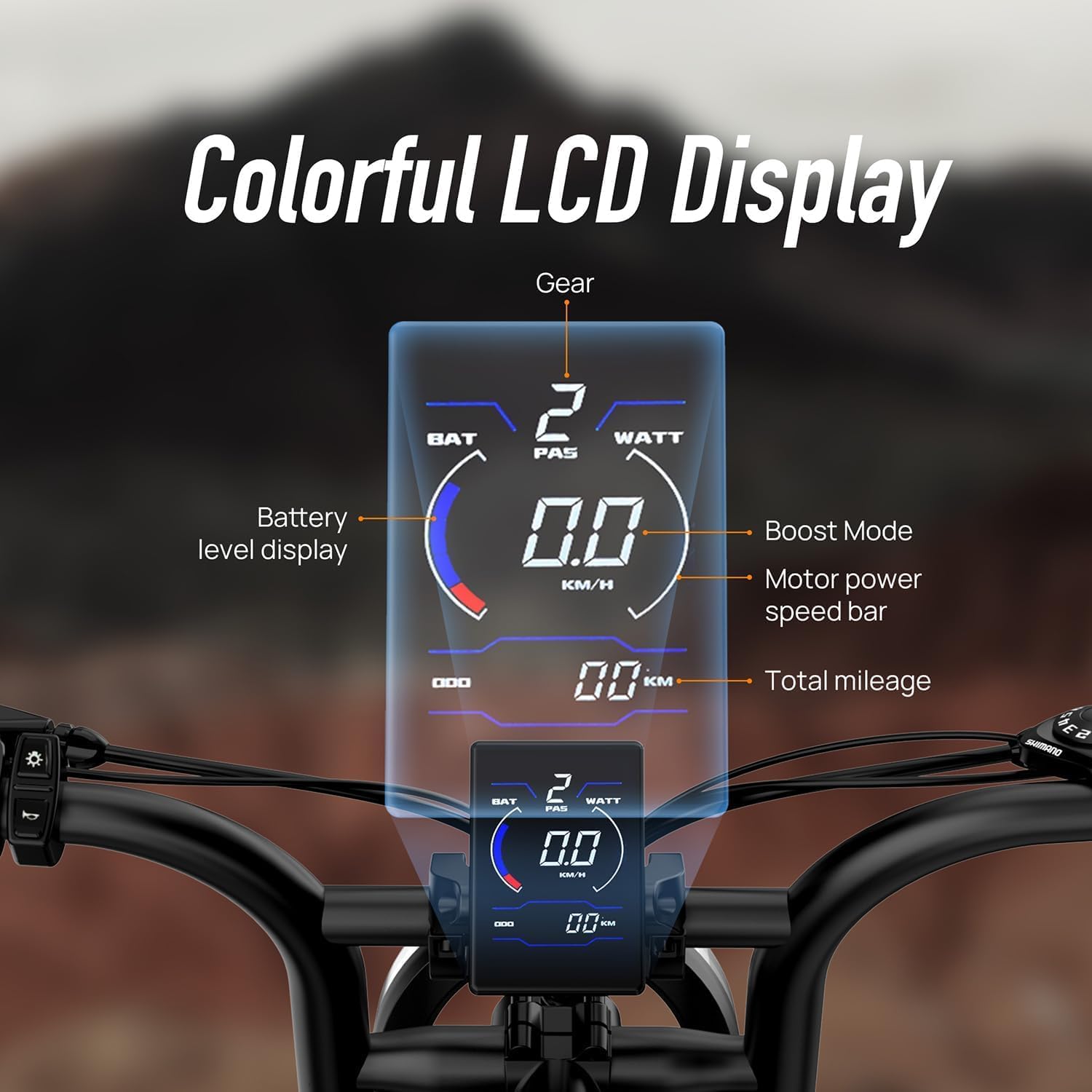 URLIFE Electric Bike for Adults,1500W Peak Electric Dirt Bike, Ebikes for Adults 100 Mile 28MPH Ebike, 48V 15.6Ah 20'x4.0 Fat Tires for All Terrain with Super Bright Headlights