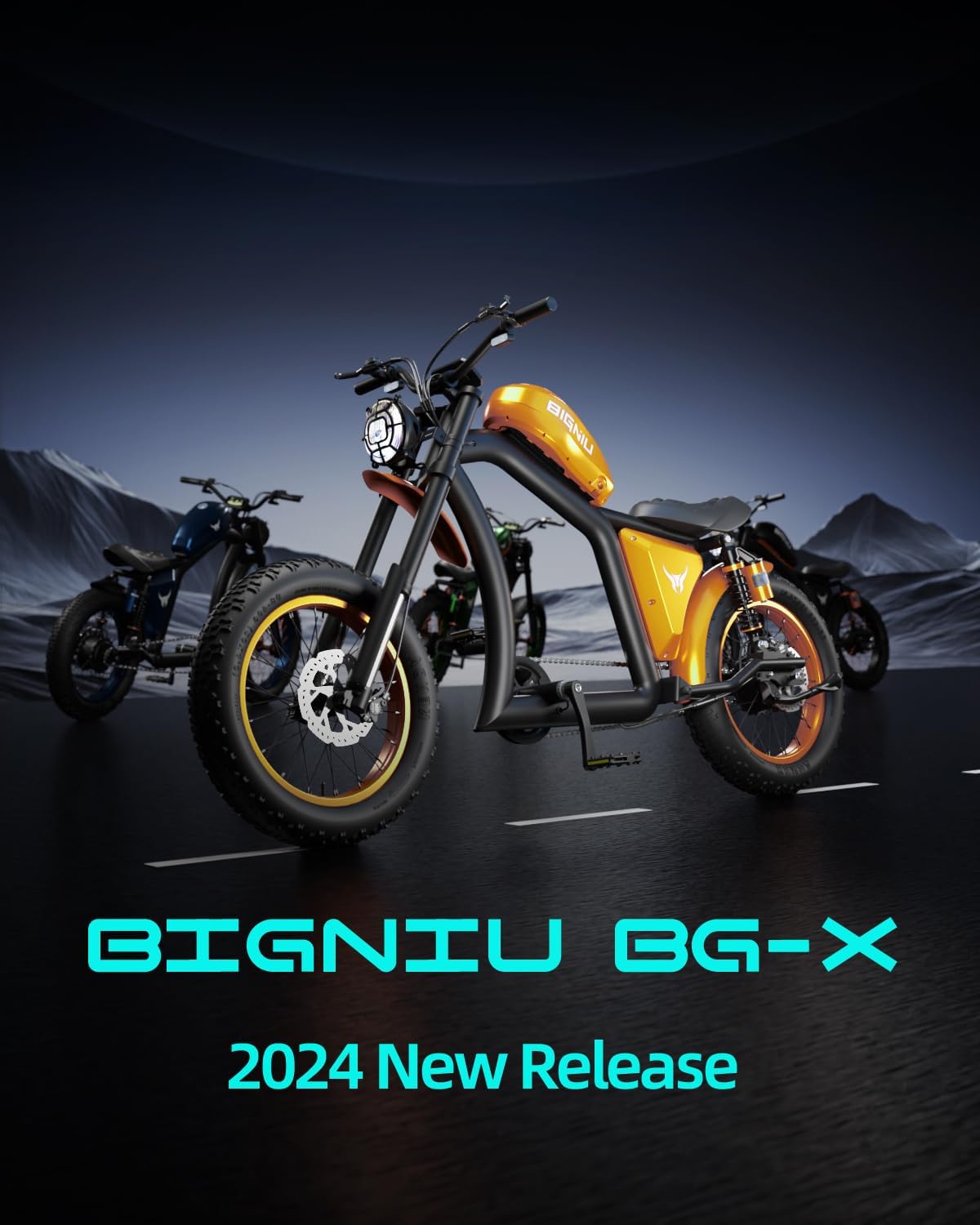 BIGNIU BG-X Electric Bike for Adults,1500W Brushless Motor 48V/31.5Ah Up to 40 Miles E-Bike Front/Rear Turn Signal Dual Suspension Ebikes