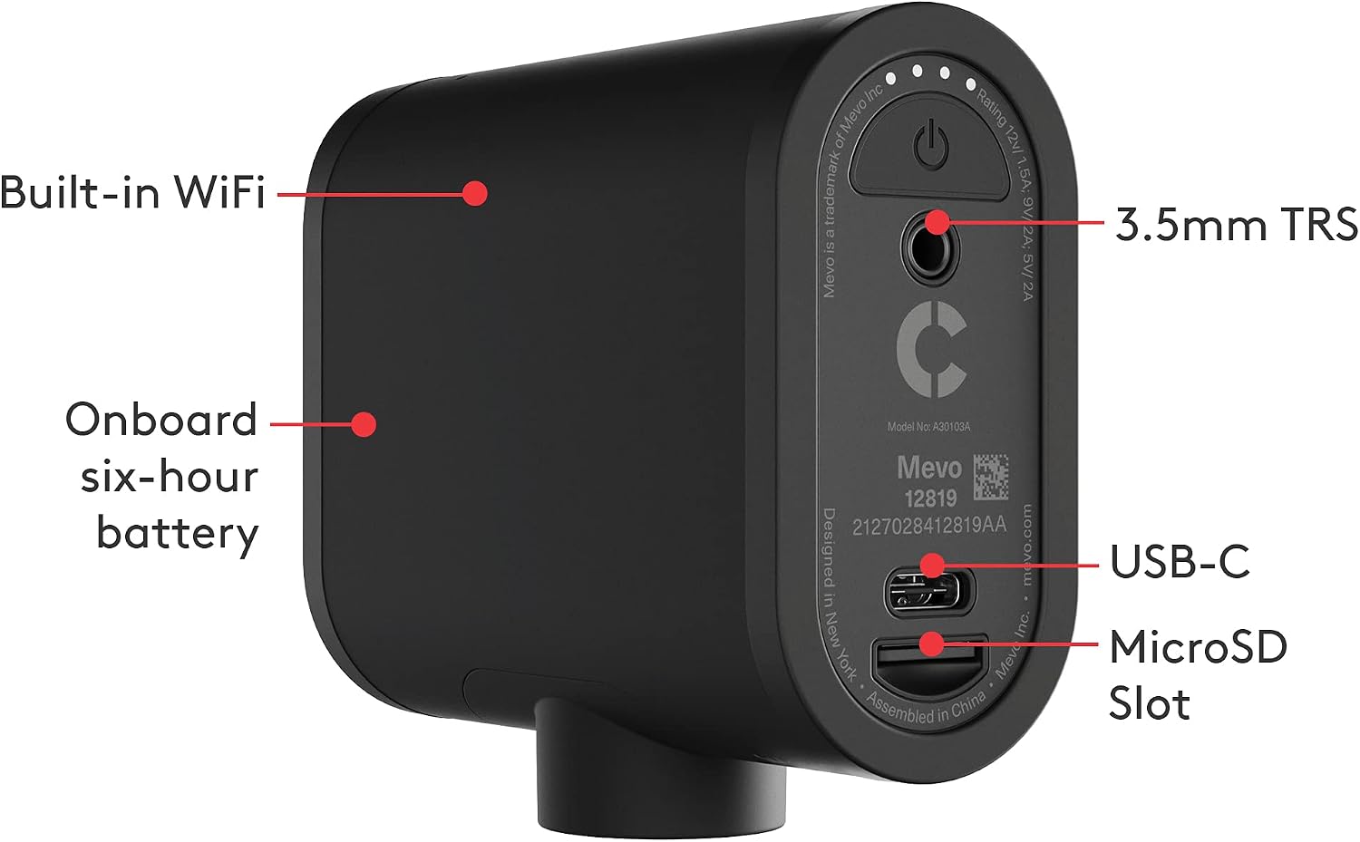 Logitech for Creators Mevo Start, Wireless Live Streaming Camera, 1080p HD Video Quality, Intelligent App Control, Stream via LTE or Wi-Fi - Black