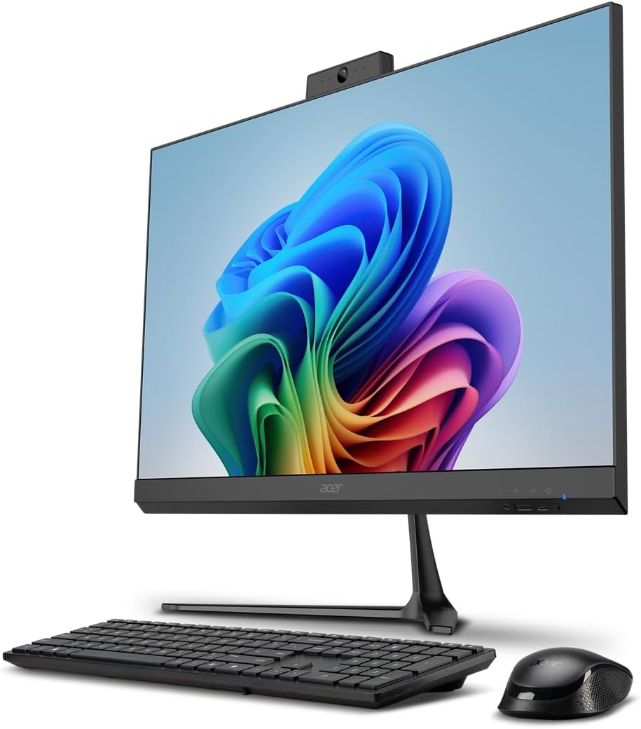 acer Aspire C24 AIO Desktop | 23.8' Full HD IPS 120Hz Display | AMD Ryzen 7 5700U Octa-Core Processor | AMD Radeon Graphics | 16GB DDR4 | 1TB SSD | Wi-Fi 6 | Wireless Keyboard & Mouse | C24-2G-UR12