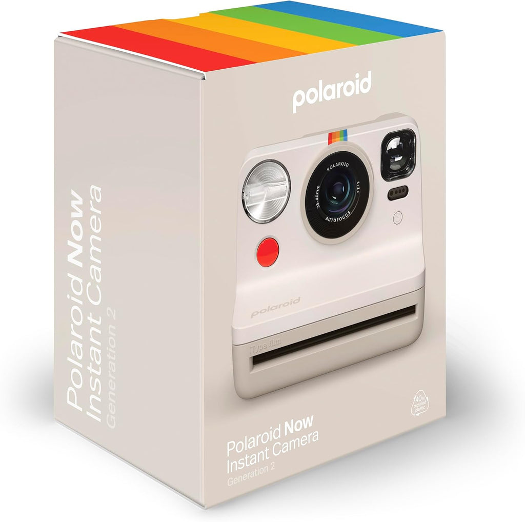 Polaroid Now 2nd Generation I-Type Instant Film Camera - Vintage White (9130)