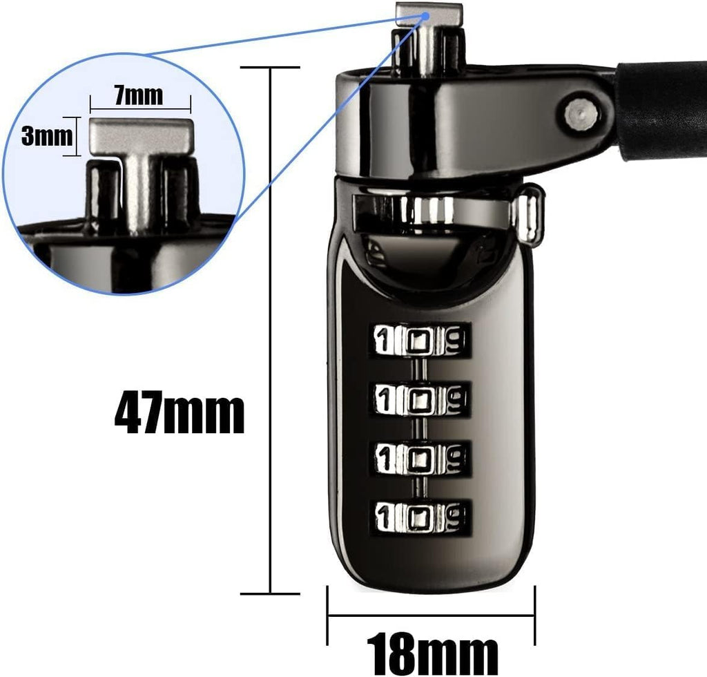 Laptop Cable Lock 4 Digital Combination Lock Security Computer Cable Lock Anti Theft Combination Lock Compatible for Tablet Laptop (10 Packs)