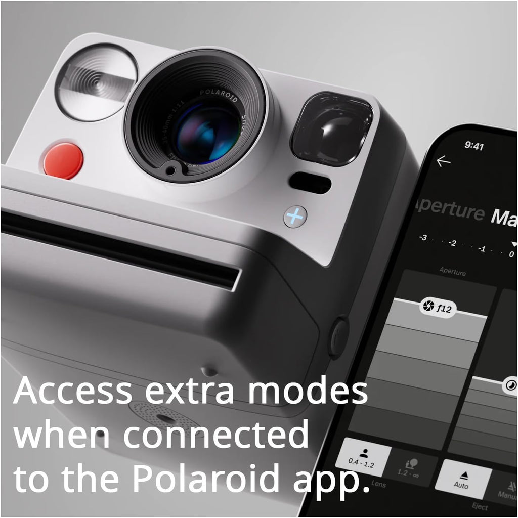 Polaroid Now Plus Generation 3 Instant Camera with Two-Lens Autofocus System and Manual Mode (White) Bundle with Polaroid Film Kit and Color Instant Film for i-Type Cameras (8 Exposures) (3 Items)